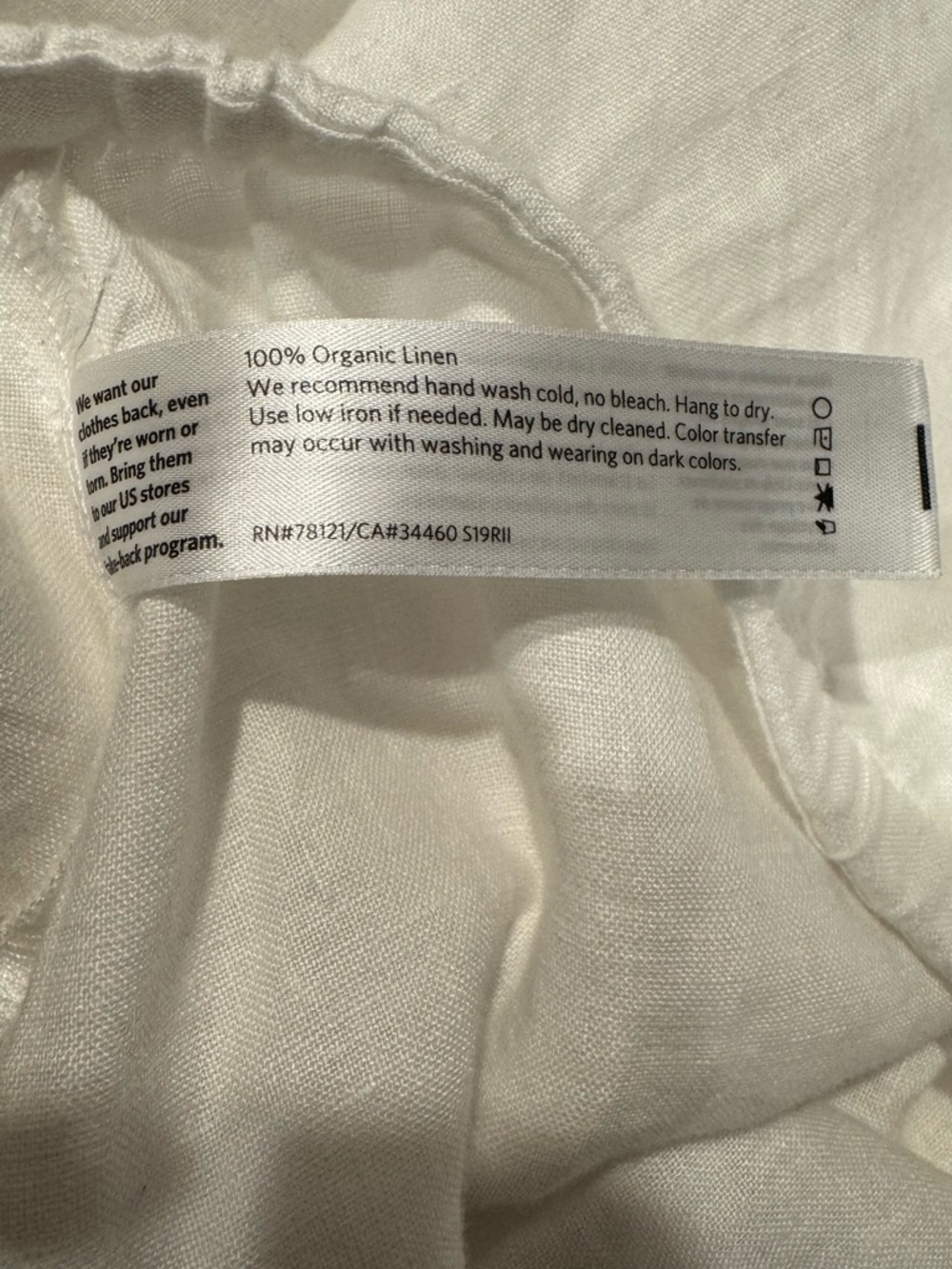 Eileen Fisher - White - 100% Organic Linen - Midi Skirt A Line - size Large / XL - Picture 5 of 12